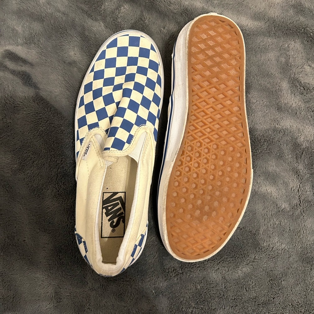 Vans Slip On Blue Checkered